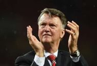 MANCHESTER, ENGLAND - MAY 17:  Louis van Gaal manager of Manchester United applauds the crowd after the Barclays Premier League match between Manchester United and AFC Bournemouth at Old Trafford on May 17, 2016 in Manchester, England.  (Photo by Michael Regan/Getty Images)